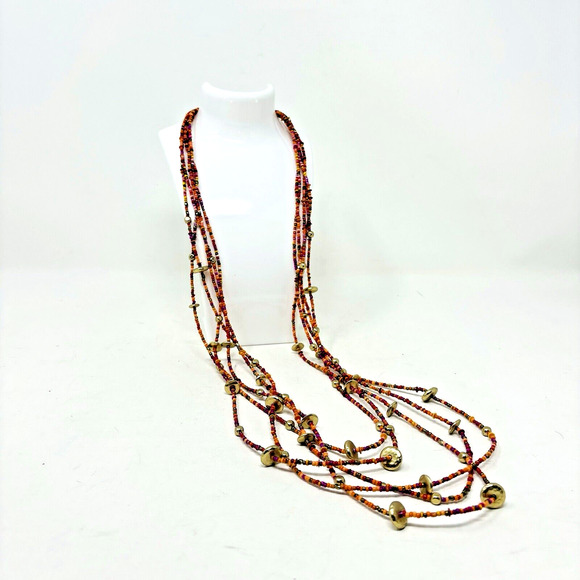 Chicos Necklace Lot of 4 Modern Costume Jewelry 2 Long 1 Bib 1 Statement - Picture 5 of 15